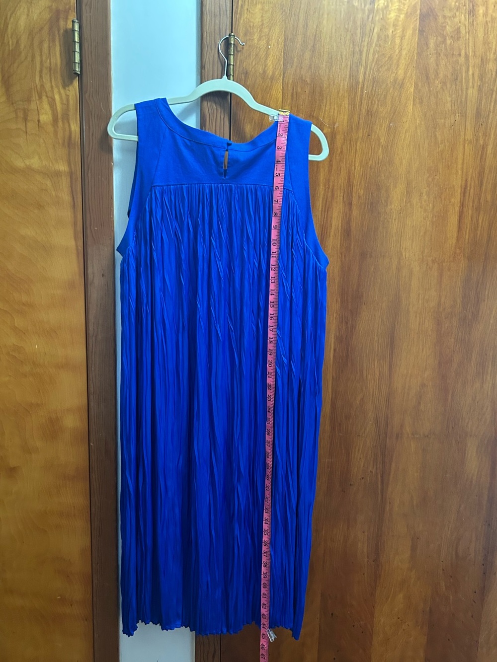 Nine West Royal Blue Pleated Maxi Dress - Picture 3 of 9